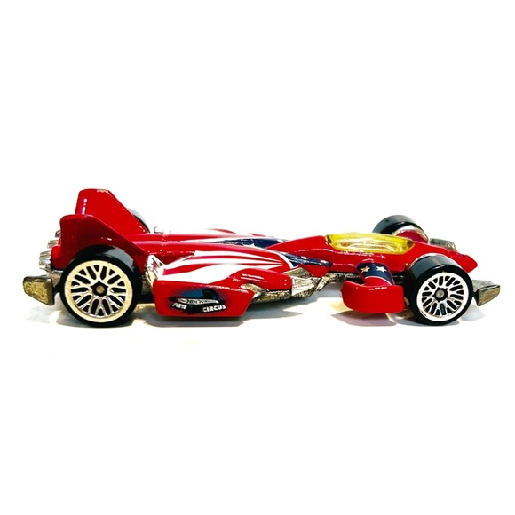 Vintage 2000 Hot Wheels Die Cast Race Cars Greased Lightnin Jet Threat Blue Red - Picture 13 of 16